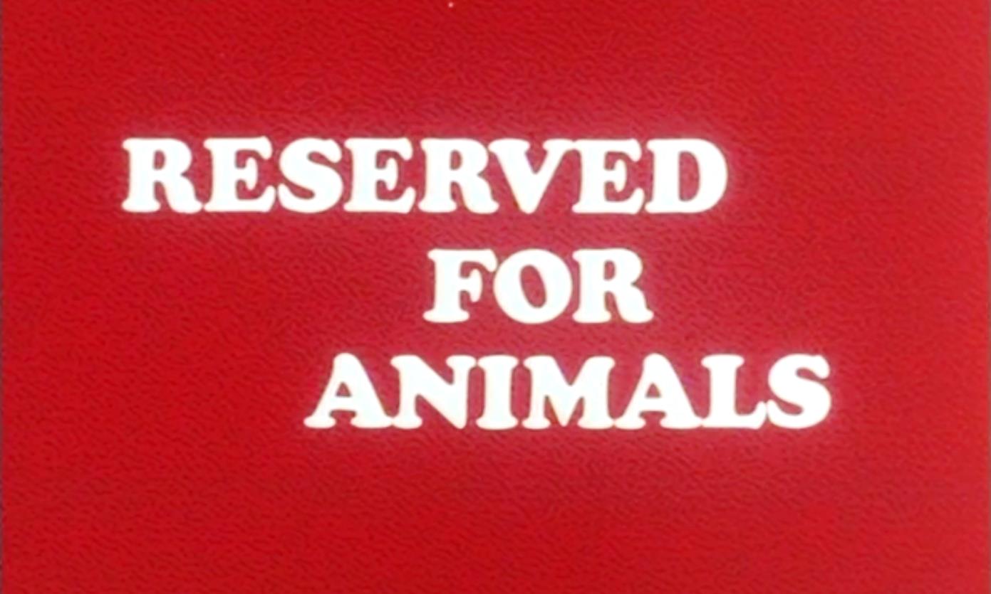 Reserved for Animals